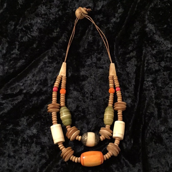 Vintage Boho Double Strand Necklace - Picture 1 of 3